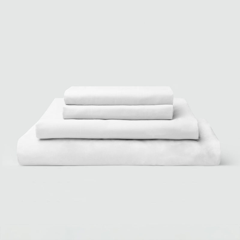 CrispCool Organic Cotton Sheet Set Sheet Sets Sijo Twin Snow No Flat Sheet