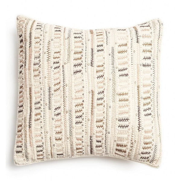 Dahli Brown Hand Embroidered Pillow Throw Pillows Studio Variously 