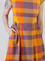 Devonshire Dress - Sunset Plaid Dresses Mata Traders 