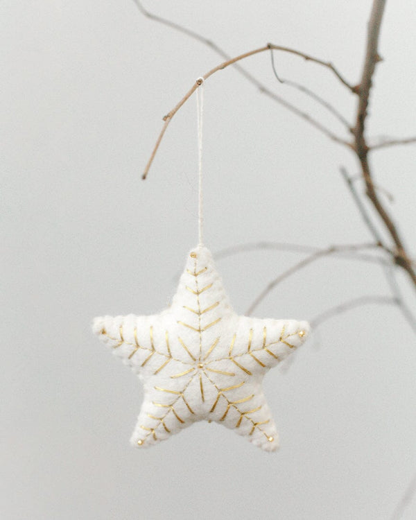 Embroidered Star Felt Ornament Ornaments Creative Women 