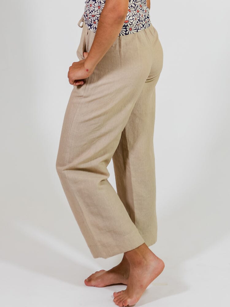 Emmy Drawstring Pant - Birch Linen Pants + Jeans Mata Traders 