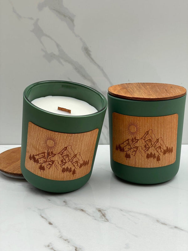 Green Walnut Wood Lid Candle Candles Ritual and Fancy 