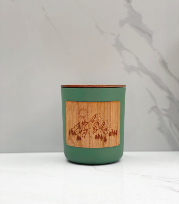 Green Walnut Wood Lid Candle Candles Ritual and Fancy Evergreens 