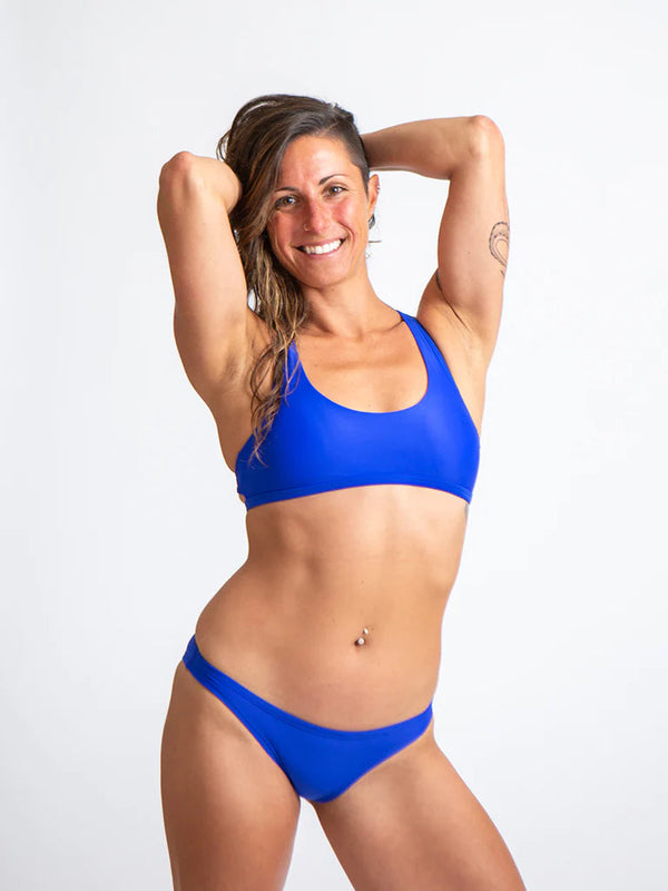 Issy Recycled Bikini Top Swimwear Sensi Graves Aurora Blue XS 