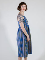 Ivy Midi Dress - Lavender Stripe Dresses Mata Traders 