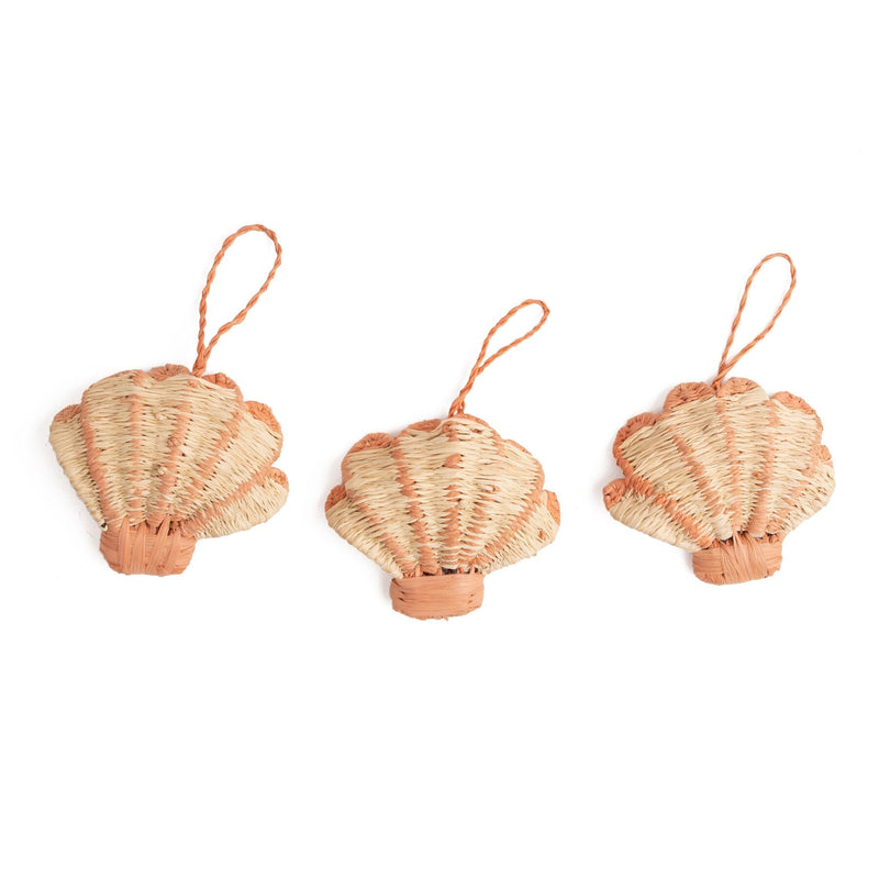 KAZI Coastal Minimalism Ornaments - Peach Shells, Set of 3 Ornament KAZI 