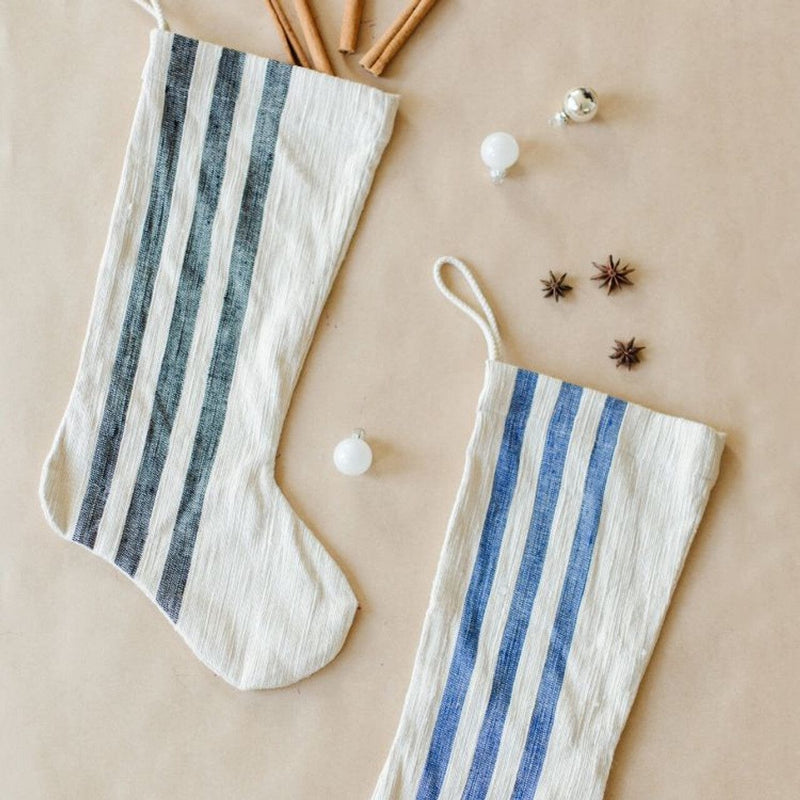 Khadi Stripe Holiday Stocking Stockings Will & Atlas 