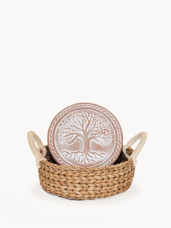 Korissa Bread Warmer & Basket - Tree of Life Round KITCHEN Korissa 