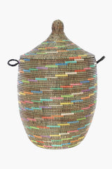 Large Sable Swirl Laundry Hamper Basket Hampers Swahili African Modern 