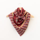 Last Chance Textiles Blockprint Silk-Cotton Scarf- Red Deco- 40in Larger Scarves Last Chance Textiles 