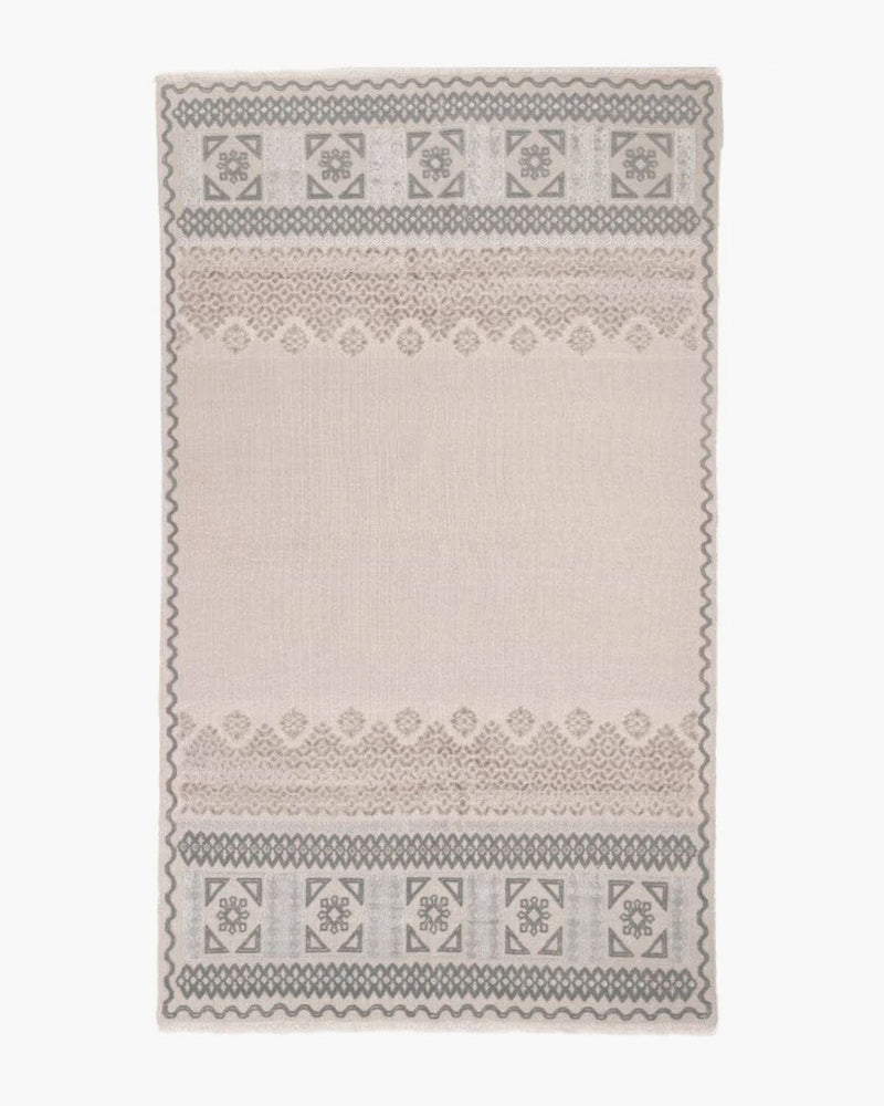 Lattice Hand-knotted Wool Carpet Rugs Kiliim 