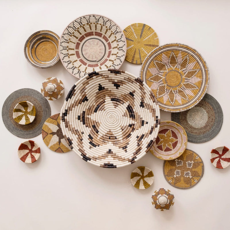Maadili Collective Speckled Sun Basket ~ Harmony Collection Wall Baskets Maadili Collective 