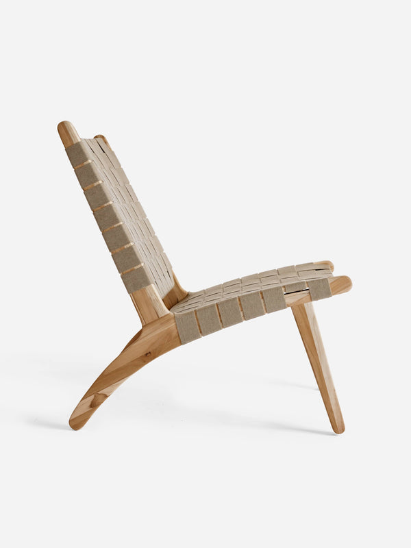 Masaya Lounge Chair | Beige Outdoor Straps Lounge Chair MasayaCo 