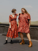 Mata Traders Aditi Wrap Dress Modern Objects Cranberry Dresses Mata Traders 