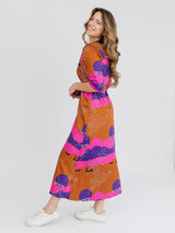 Mata Traders Aditi Wrap Dress Sunset Spice Plum Dresses Mata Traders 