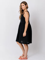 Mata Traders Billie Jumper Dress - Black Linen Dresses Mata Traders 