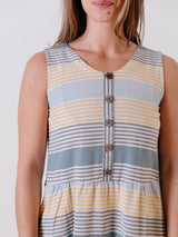 Mata Traders Cora Reversible Dress - Sky Stripe Dresses Mata Traders 