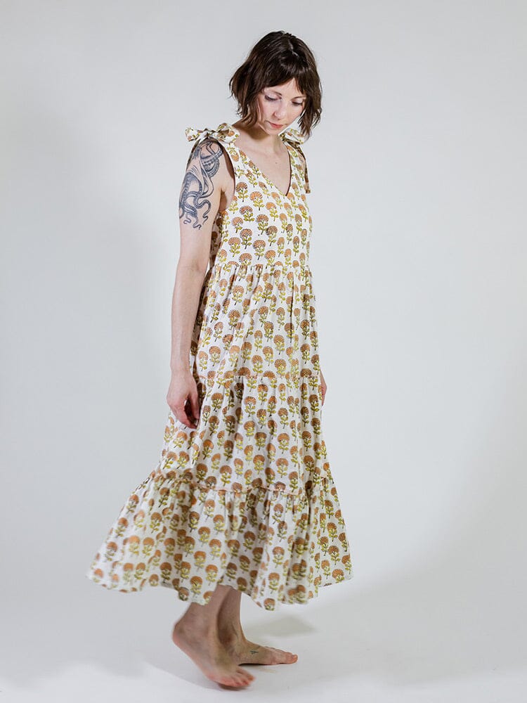 Mata Traders Lorelei Tiered Dress - Marigold Dresses Mata Traders 