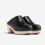 Nisolo All-Day Heeled Clog Black Women's Leather Clog Nisolo 