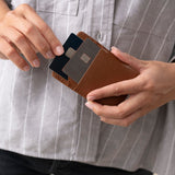 Nisolo Nico Card Case Wallet Caramel Leather Card Case Nisolo 