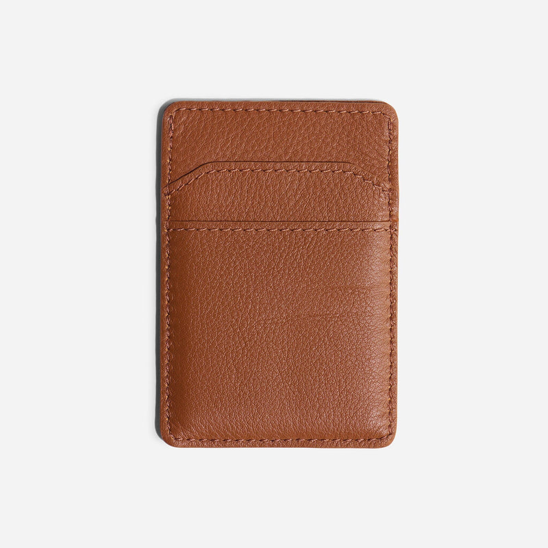 Nisolo Nico Card Case Wallet Caramel Leather Card Case Nisolo 