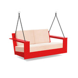 Nisswa Recycled Outdoor Porch Swing Outdoor Seating Loll Designs Apple Red Cast Petal 