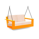 Nisswa Recycled Outdoor Porch Swing Outdoor Seating Loll Designs Sunset Orange Cast Petal 
