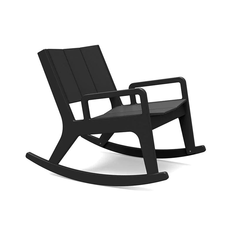 No. 9 Recycled Outdoor Rocking Lounge Chair Outdoor Seating Loll Designs Black 