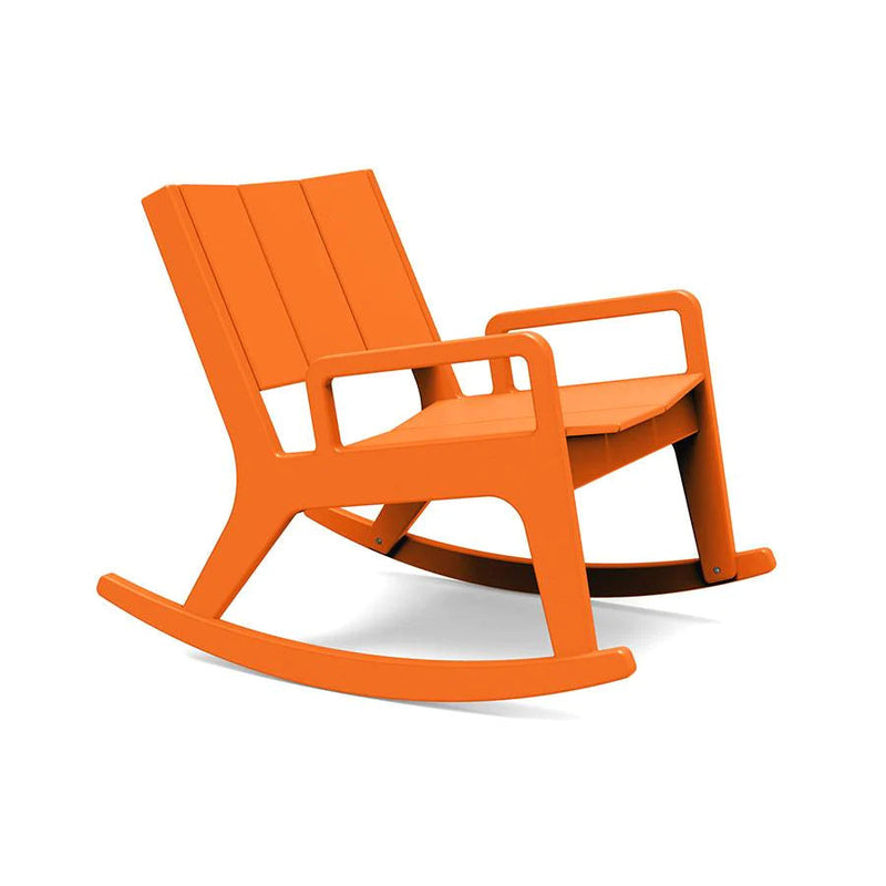 No. 9 Recycled Outdoor Rocking Lounge Chair Outdoor Seating Loll Designs Sunset Orange 