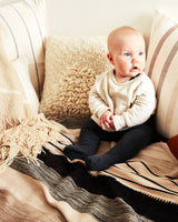 Pantelho Baby Blanket - Black + Beige Baby Blankets Minna 