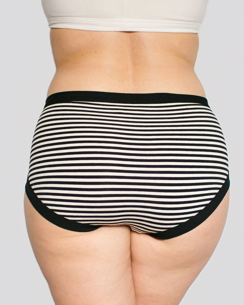 Patterned Hipster Underwear Underwear + Bodysuits Thunderpants USA XS Black and White Stripe 
