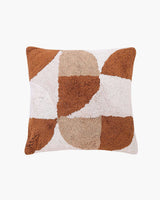 Rangoli Tufted Accent Pillow Throw Pillows Casa Amarosa Brown + Neutral Without Insert 