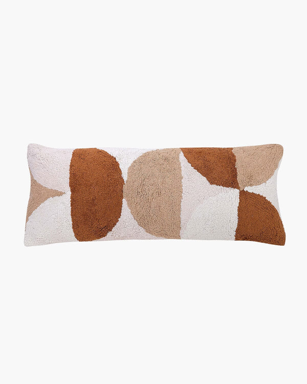 Rangoli Tufted Lumbar Pillow Lumbar Pillows Casa Amarosa Brown + Neutral Without Insert 