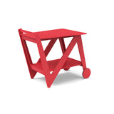 Rapson Recycled Outdoor Bar Cart Outdoor Storage Loll Designs Apple Red 
