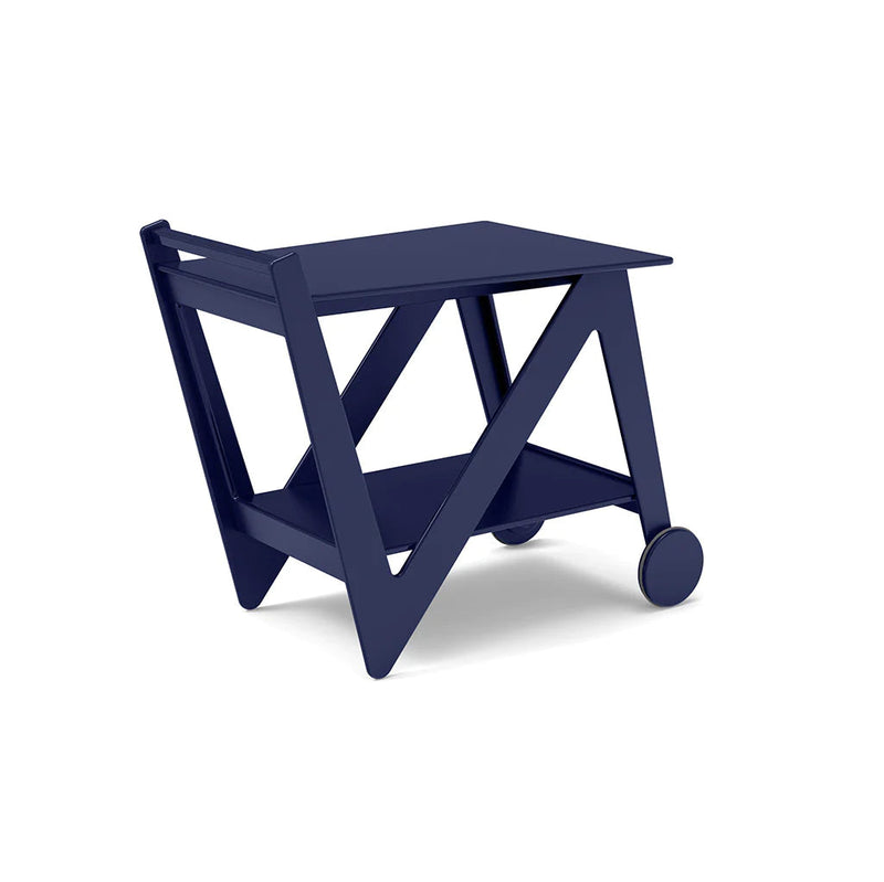Rapson Recycled Outdoor Bar Cart Outdoor Storage Loll Designs Navy Blue 