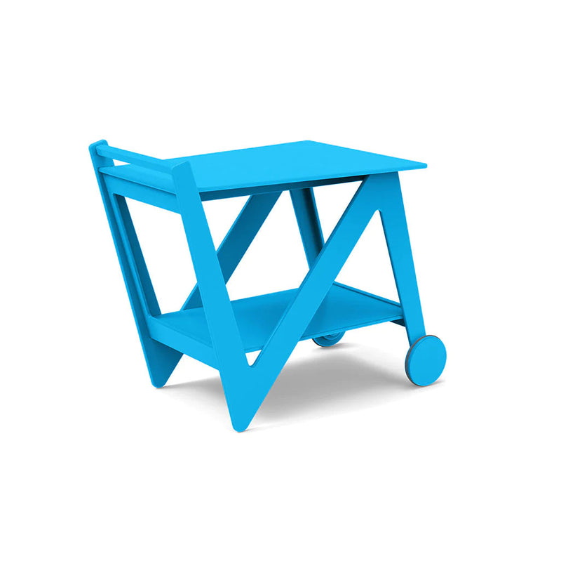Rapson Recycled Outdoor Bar Cart Outdoor Storage Loll Designs Sky Blue 
