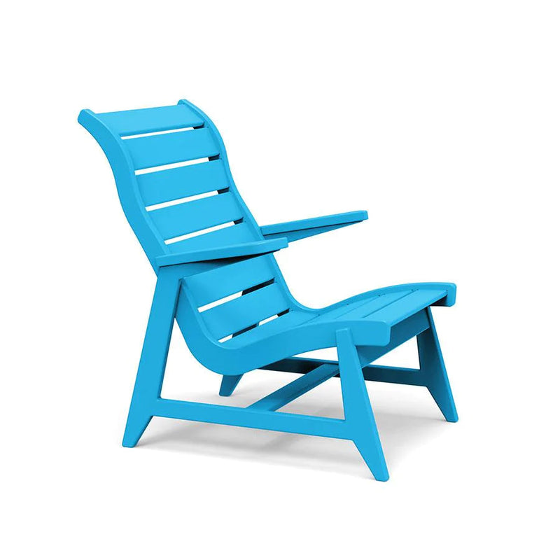 Rapson Recycled Outdoor Lounge Chair Outdoor Seating Loll Designs Sky Blue 