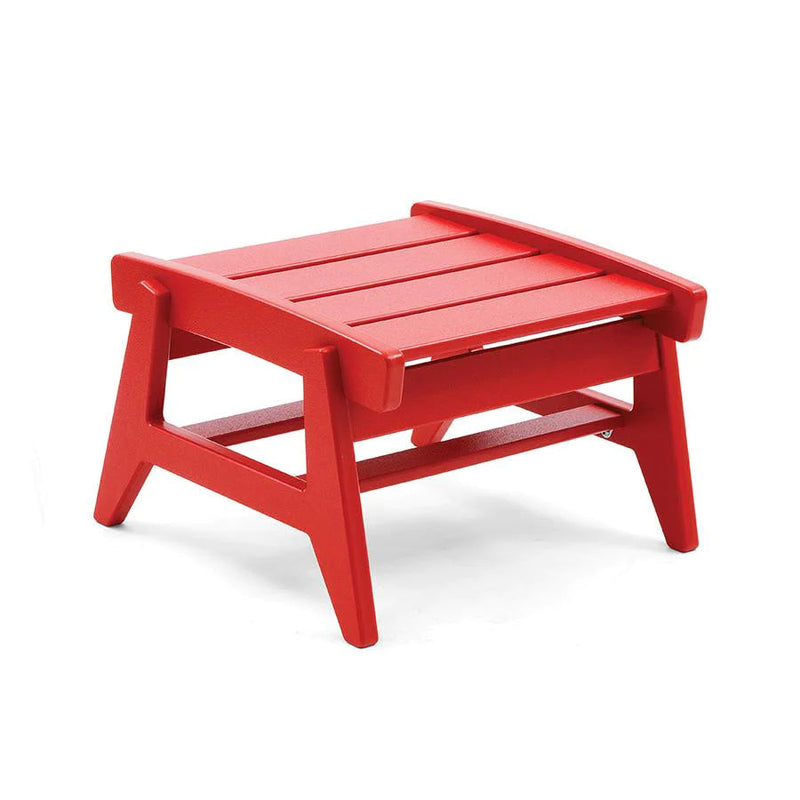 Rapson Recycled Outdoor Ottoman Outdoor Seating Loll Designs Apple Red 