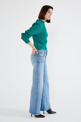 Romi Mid Rise Stretch Wide Leg Jeans - Horizon denim ÉTICA 