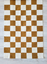 Rustic Checkered Handwoven Area Rug Rugs Mumo Toronto 