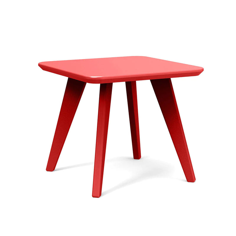 Satellite Recycled Outdoor Small Square End Table Outdoor Tables Loll Designs Apple Red 
