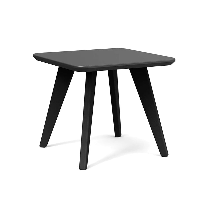 Satellite Recycled Outdoor Small Square End Table Outdoor Tables Loll Designs Black 