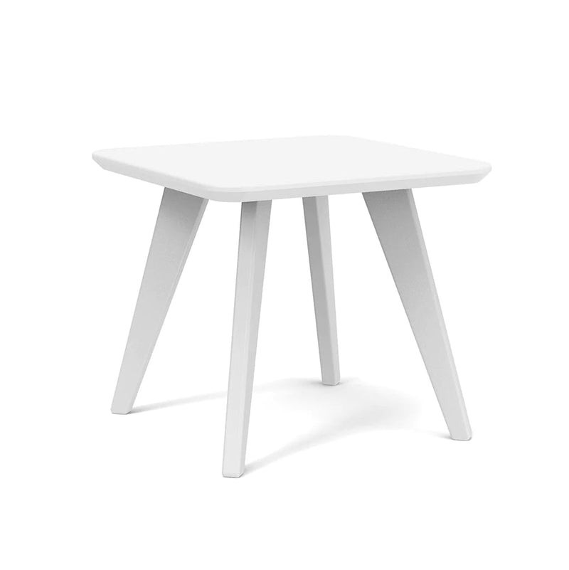 Satellite Recycled Outdoor Small Square End Table Outdoor Tables Loll Designs Cloud White 