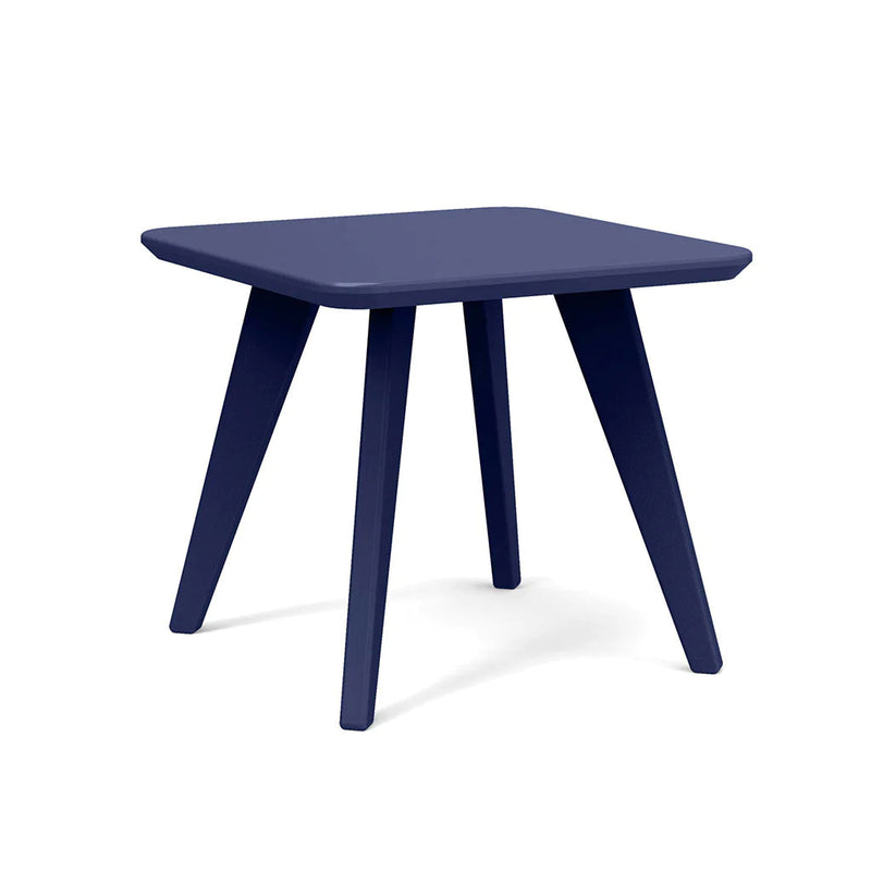 Satellite Recycled Outdoor Small Square End Table Outdoor Tables Loll Designs Navy Blue 