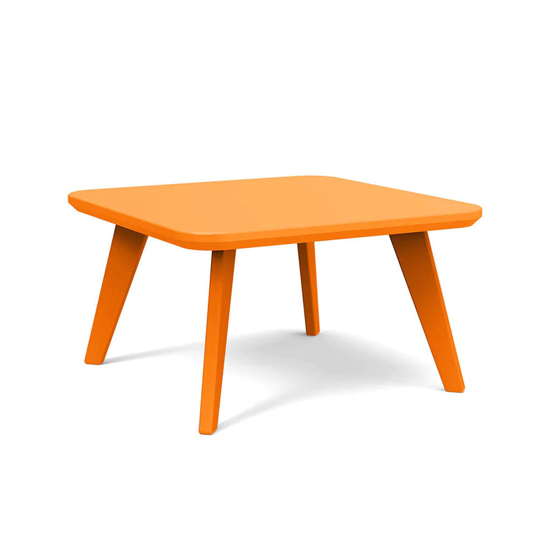 Satellite Recycled Outdoor Square End Table Outdoor Tables Loll Designs Sunset Orange 