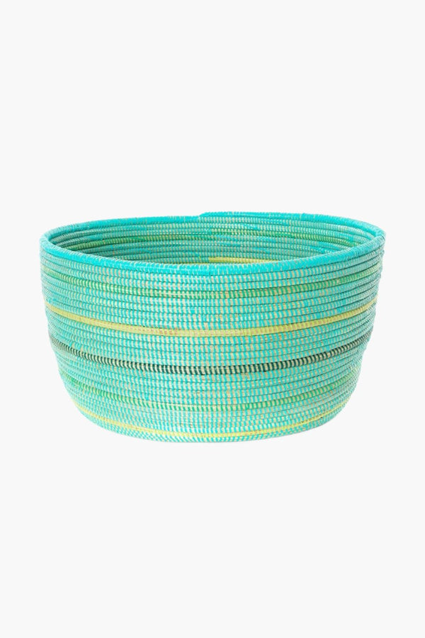 Seaside Stripe Knitting Basket Baskets Swahili African Modern 