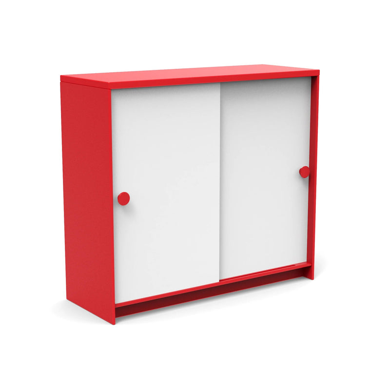 Slider Cabinet Outdoor Storage Loll Designs Apple Red Cloud White 