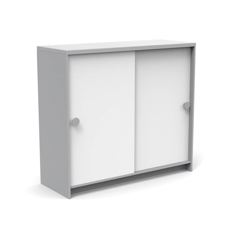 Slider Cabinet Outdoor Storage Loll Designs Driftwood Cloud White 