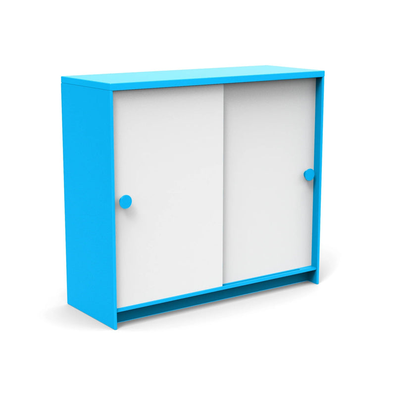 Slider Cabinet Outdoor Storage Loll Designs Sky Blue Cloud White 