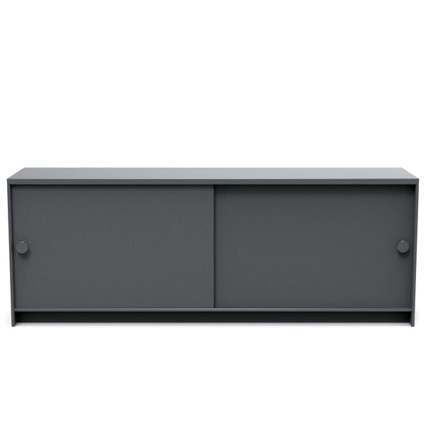 Slider Console Outdoor Storage Loll Designs Charcoal Gray Monochromatic 